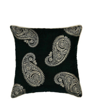 Load image into Gallery viewer, Black Paisley Velvet