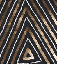Load image into Gallery viewer, Black and Bronze Triangle Sequins