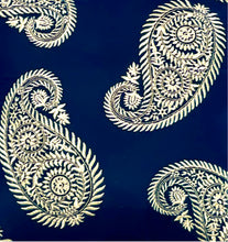 Load image into Gallery viewer, Blue Paisley Velvet