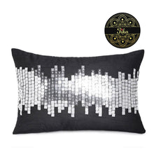 Load image into Gallery viewer, Black &amp; Silver Embellished Sequins
