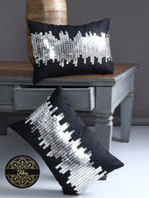 Load image into Gallery viewer, Black &amp; Silver Embellished Sequins