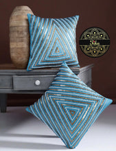 Load image into Gallery viewer, Teal and Bronze Triangle Sequins