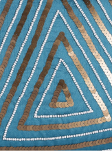 Load image into Gallery viewer, Teal and Bronze Triangle Sequins