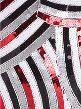 Load image into Gallery viewer, Silver &amp; Red Sequin Cushion