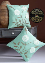 Load image into Gallery viewer, Sea Green with White Flowers