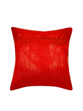 Load image into Gallery viewer, Red Cushion With Shell Leaves