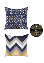 Load image into Gallery viewer, Blue &amp; Grey Ikat