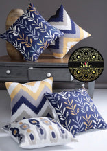 Load image into Gallery viewer, Blue &amp; Grey Ikat